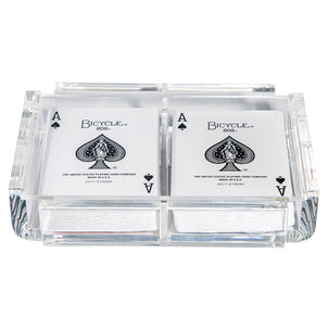 Luxe Dominoes 2-Deck Playing Card Set Clear