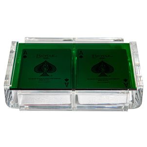 Luxe Dominoes 2-Deck Playing Card Set Green