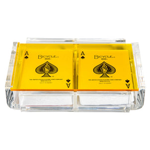 Luxe Dominoes 2-Deck Playing Card Set Yellow