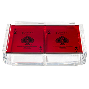 Luxe Dominoes 2-Deck Playing Card Set Red