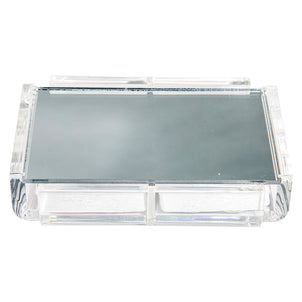 Luxe Dominoes 2-Deck Playing Card Set Silver Mirror