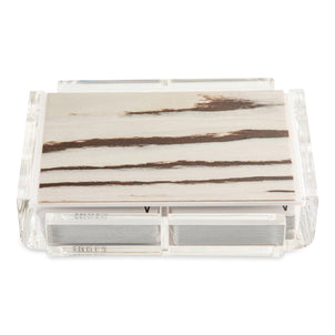 Luxe Dominoes 2-Deck Playing Card Set Exotic Wood Madagascar