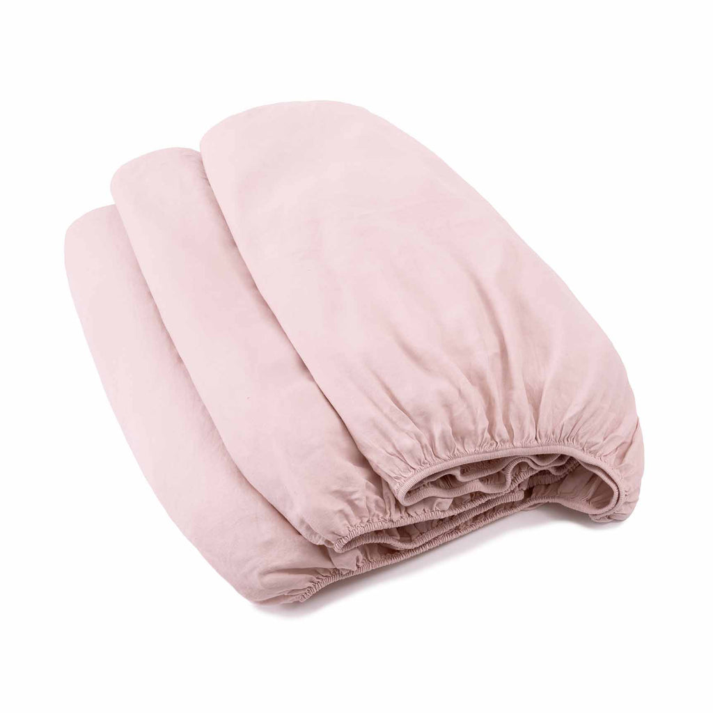 Linen - Bamboo Fitted Sheet Blush