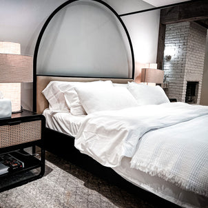 Lorimer Washed Percale Sheet Set White|Queen