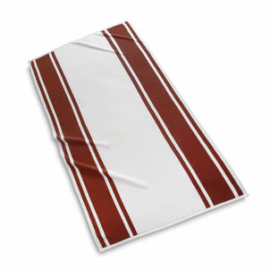 Mari Stripe Reversible Beach Towels White/Terracotta