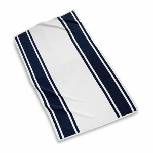 Mari Stripe Reversible Beach Towels White/Navy
