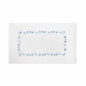 Georgia Floral Bath Mats White/Sky