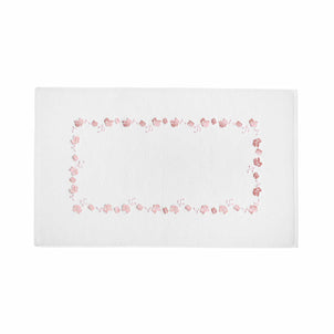 Georgia Floral Bath Mats White/Coral