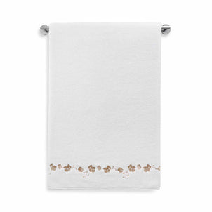 Georgia Floral Towels White/Sand|customizer