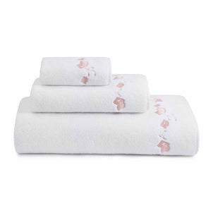 Georgia Floral Towels White/Coral