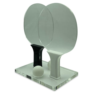 Luxe Dominoes Ping Pong Game Set Clear