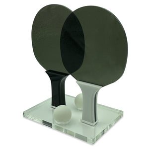 Luxe Dominoes Ping Pong Game Set Smoke