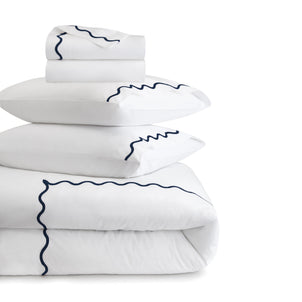 Ripple Bedding Bundle Navy|Queen