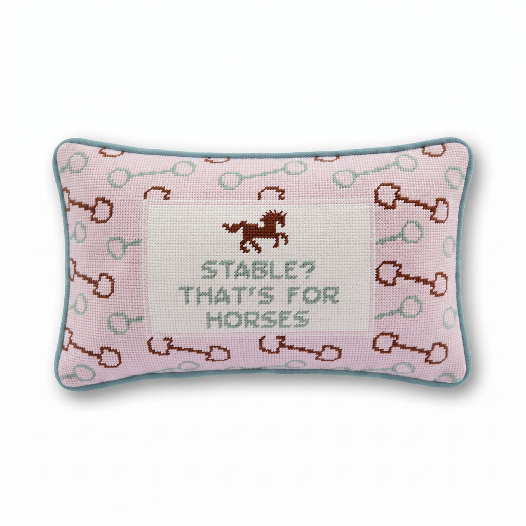 Furbish Studio Stable Needlepoint Pillow default