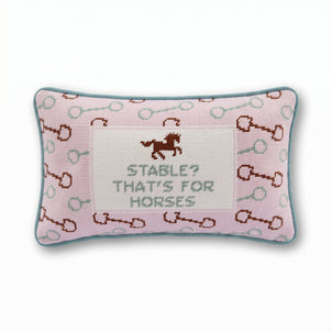 Furbish Studio Stable Needlepoint Pillow default