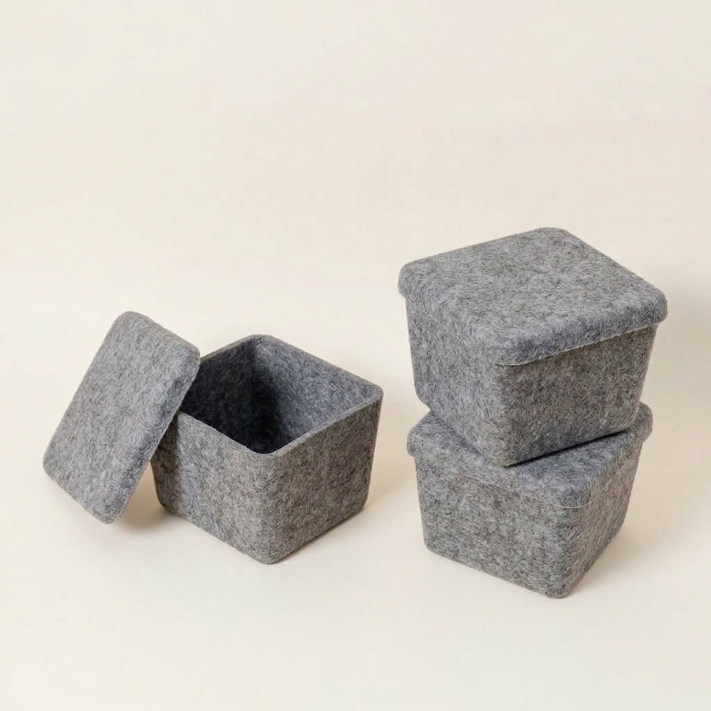 SortJoy The Sculpted Bin - Petite with Lid, Set of 3 SortJoy The Sculpted Bin - Petite with Lid, Set of 3