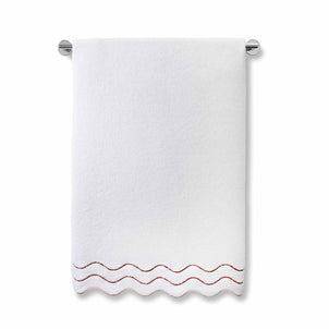 Shopbop Wavy Towels White / Terracotta|customizer