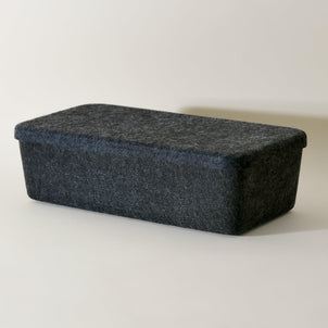 SortJoy The Sculpted Bin - Long with Lid Carbon