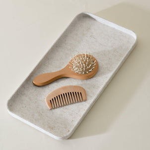 SortJoy The Sculpted Bin - Long with Lid Stone