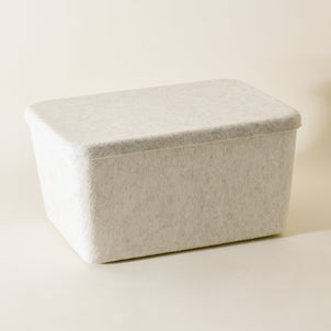 SortJoy The Sculpted Bin - Wide with Lid Stone