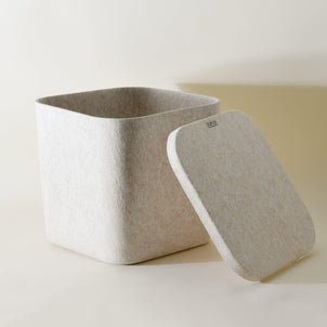 SortJoy The Sculpted Bin - Original with Lid Stone