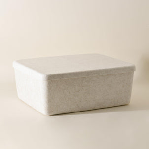 SortJoy The Sculpted Bin - Large with Lid Stone