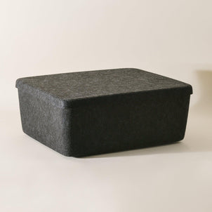 SortJoy The Sculpted Bin - Large with Lid Carbon