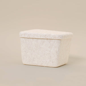 SortJoy The Sculpted Bin - Petite with Lid, Set of 3 Stone