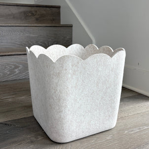 The Scalloped Bin - Original | Set of 3 Stone