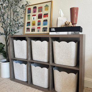 The Scalloped Bin - Original | Set of 3 Stone