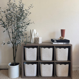 The Scalloped Bin - Original | Set of 3 Stone