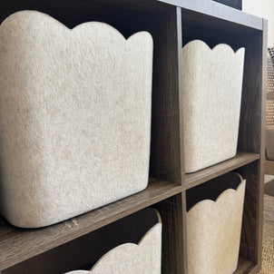 The Scalloped Bin - Original | Set of 3 Stone