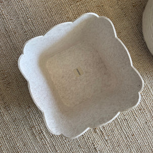 The Scalloped Bin - Original | Set of 3 Stone