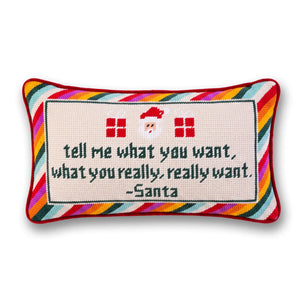 Furbish Studio Tell Me What You Want Needlepoint Pillow Default