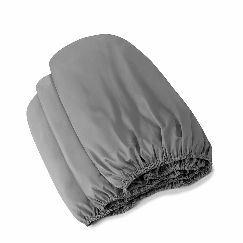 Bamboo Sateen Fitted Sheet grey