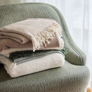 Brentwood Cotton-Wool Throw Olive (Brentwood)