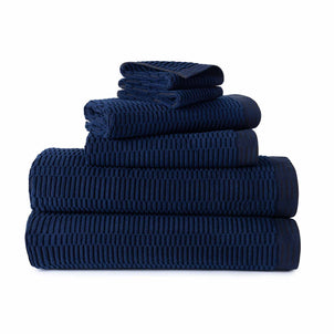 Brickell Towels Navy/Black
