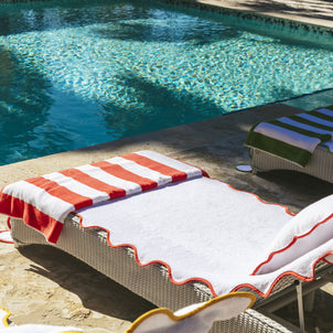 Cabana Stripe Beach Towels Coral (Cabana)