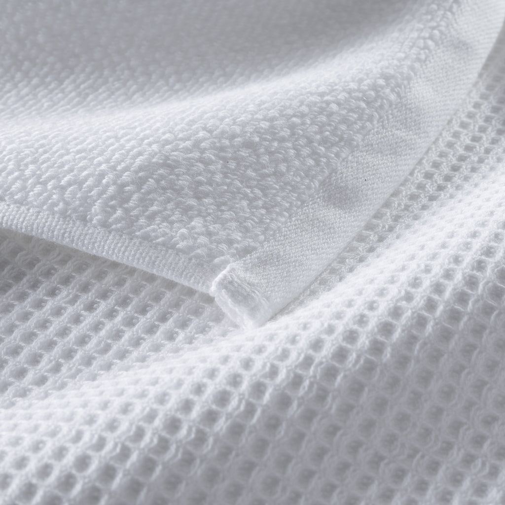 Canal Waffle Towels White