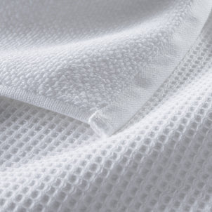 Canal Waffle Towels White