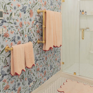 Chairish Bath Mats Peach / Berry