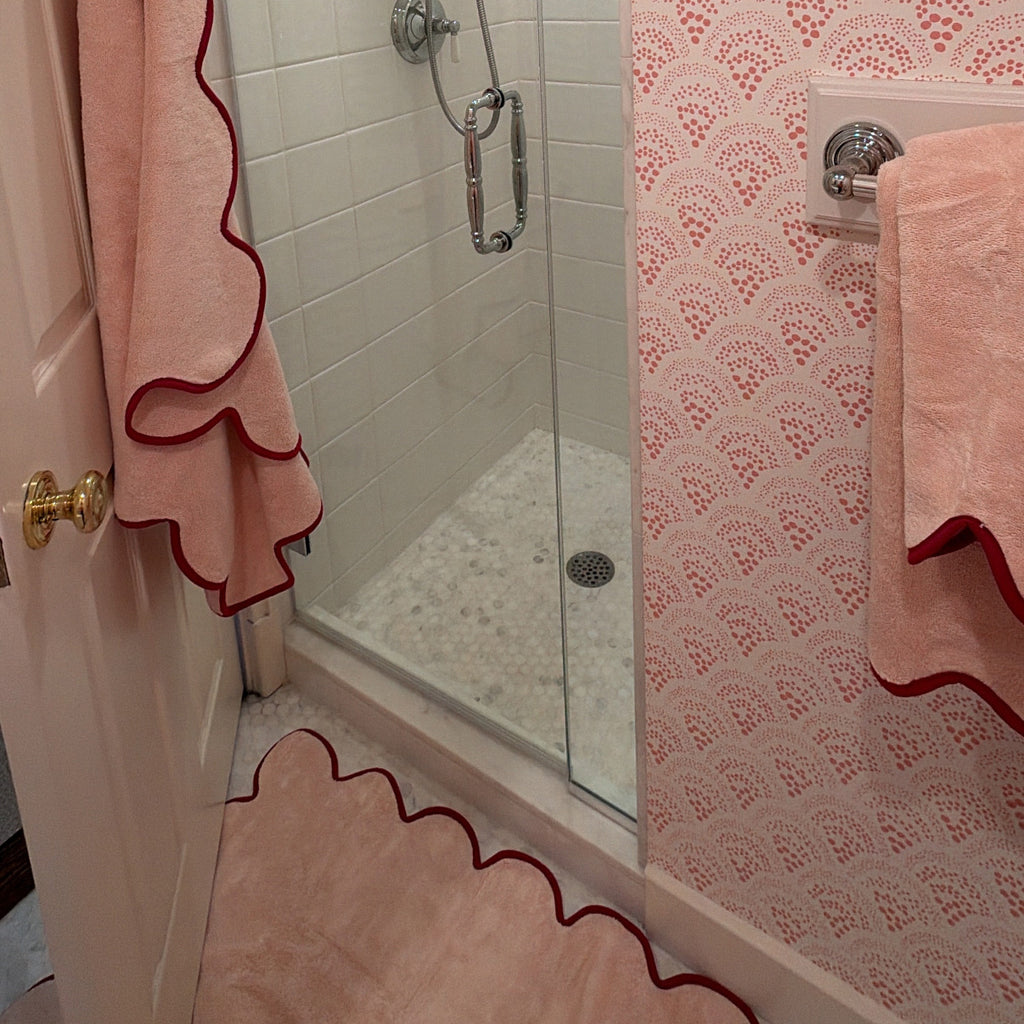 Chairish Bath Mats Peach / Berry