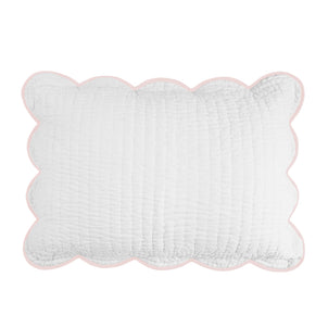 Chairish Quilted Shams White / Blush|1 King Sham