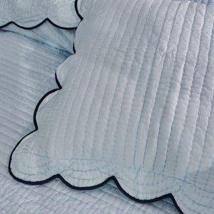 Chairish Quilted Shams Blue / Navy