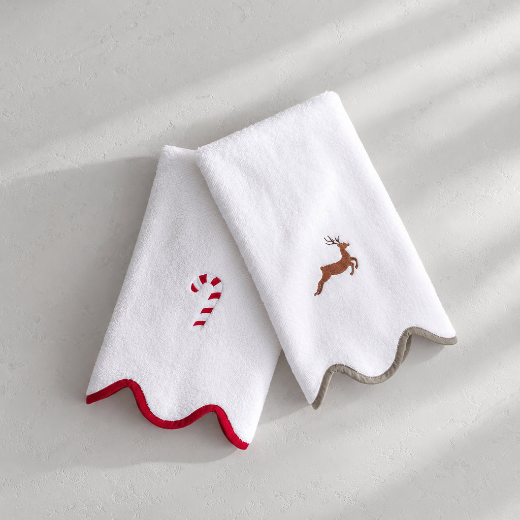 Chairish Towels White / Sage
