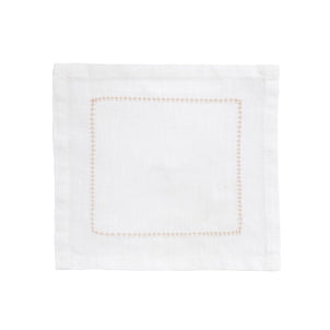 Linen Cocktail Napkins - Set of 4 white|customizer