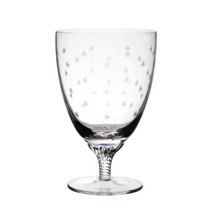 The Vintage List Bistro Glasses - Stars Design, Set of 6 Clear