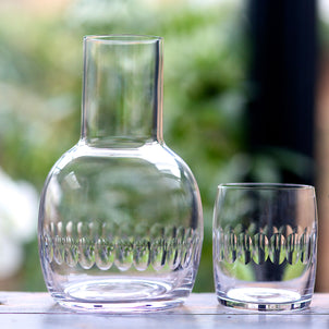 The Vintage List Carafe Set - Lens Design Clear