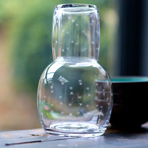 The Vintage List Carafe Set - Stars Design Clear