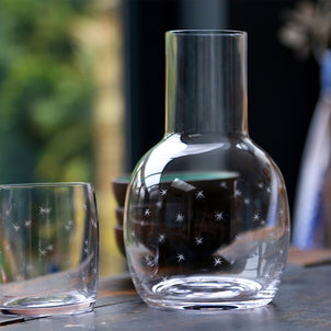 The Vintage List Carafe Set - Stars Design Clear